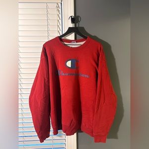 Red Champion Crewneck